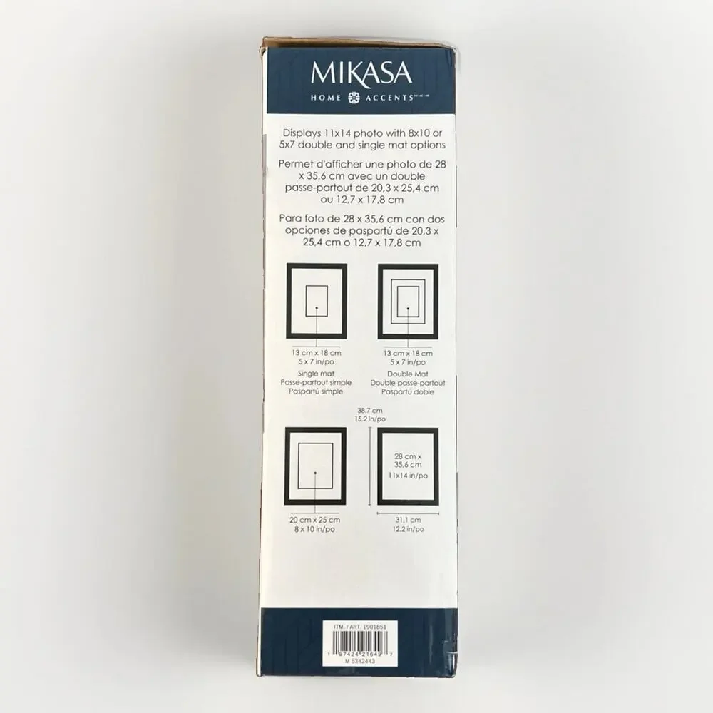 Mikasa Home Accents Gold Wall Photo Frame Set 3 Piece 11x14 NEW